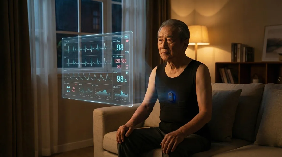 老年失能人群holter心电监护远程养老健康监测